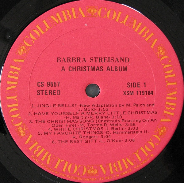 Barbra Streisand - A Christmas Album (LP, Album, RE) (Mint (M)) - Image 3