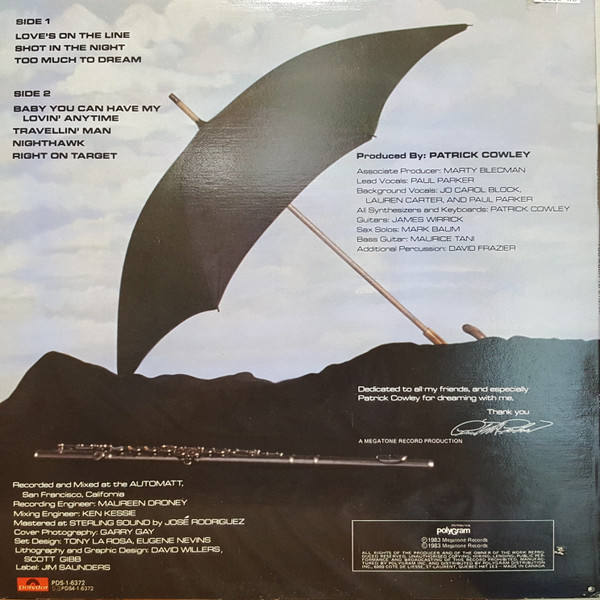 Paul Parker - Too Much To Dream (LP, Album) (Mint (M)) - Image 2
