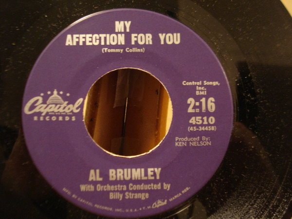 Al Brumley - My Affection for You (7") (Good Plus (G+))