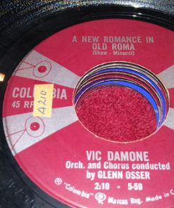 Vic Damone - A New Romance In Old Roma (7", Single) (Very Good Plus (VG+))