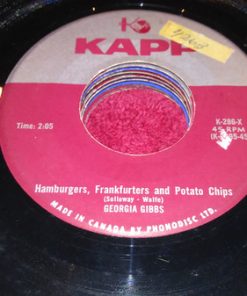 Georgia Gibbs - Hamburgers, Frankfurters And Potato Chips (7", Single) (Very Good Plus (VG+))