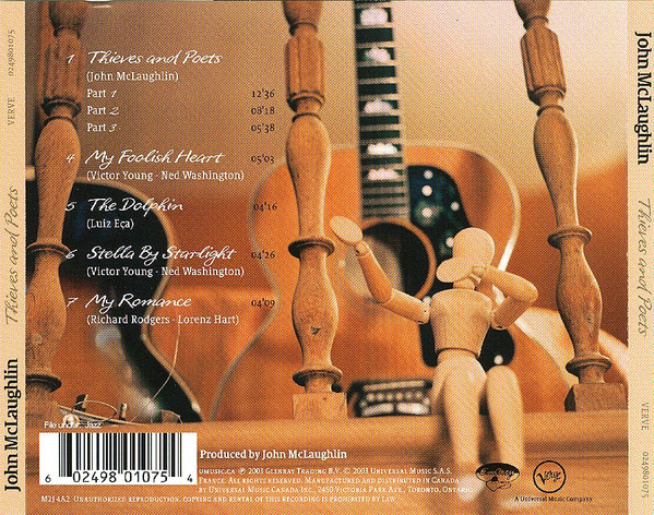 John McLaughlin - Thieves And Poets (CD, Album) (Mint (M)) - Image 2