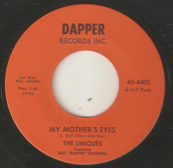 The Uniques (25) Featuring George Cromwell - Woke Up This Morning / My Mothers Eyes (7") (Very Good Plus (VG+)) - Image 2