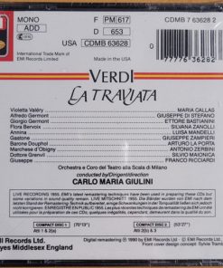 Alternative view of Giuseppe Verdi / Maria Callas, Giuseppe di Stefano, Ettore Bastianini, Coro Del Teatro Alla Scala E Orchestra Del Teatro Alla Scala, Carlo Maria Giulini - La Traviata (2xCD, Album, Mono, RM) (Near Mint (NM or M-))