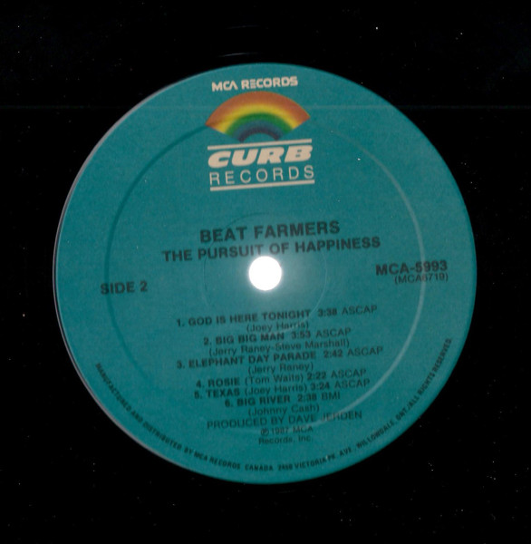 The Beat Farmers - The Pursuit Of Happiness (LP, Album) (Mint (M)) - Image 4