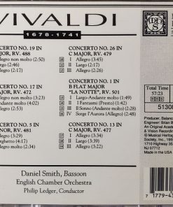 Alternative view of Antonio Vivaldi, Daniel Smith (7), English Chamber Orchestra, Philip Ledger - Concerti For Bassoon And Orchestra Volume III (CD, RE) (Near Mint (NM or M-))