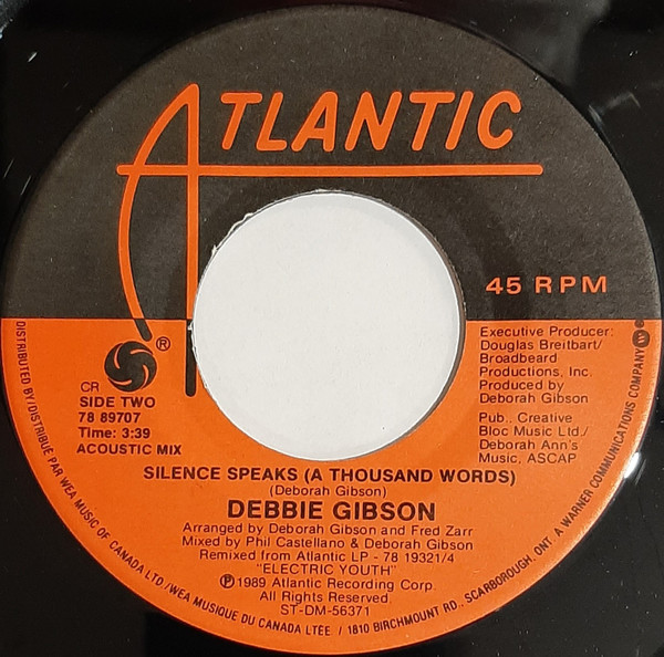 Debbie Gibson - Lost In Your Eyes (7") (Near Mint (NM or M-)) - Image 2