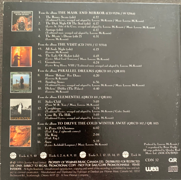 Loreena McKennitt - In-store Playcopy (CD, Comp, Promo, Smplr) (Near Mint (NM or M-)) - Image 2