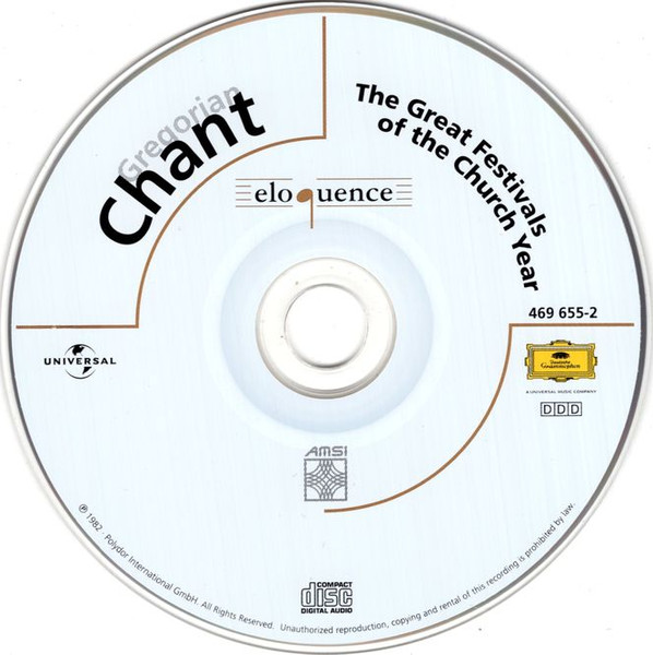 Choralschola Der Benediktinerabtei Münsterschwarzach, Godehard Joppich - Gregorian Chant (The Great Festivals Of The Church Year) (CD, Album) (Near Mint (NM or M-)) - Image 3
