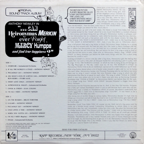 Anthony Newley - Can Heironymus Merkin Ever Forget Mercy Humppe And Find True Happiness? (LP, Album) (Mint (M)) - Image 2
