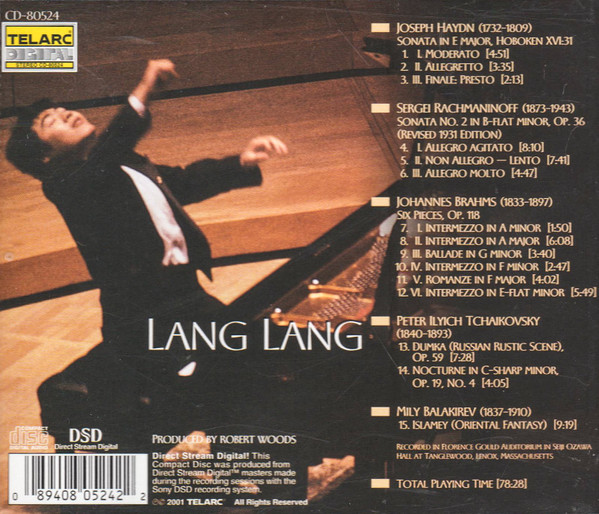 Lang Lang - Recorded Live At Seiji Ozawa Hall, Tanglewood (CD) (Near Mint (NM or M-)) - Image 2