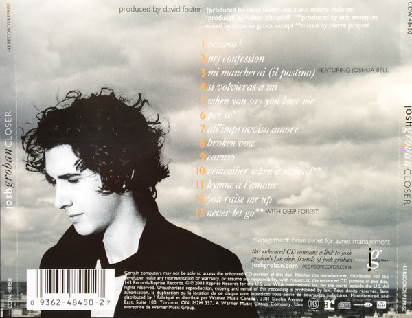 Josh Groban - Closer (CD, Album, Enh, RE) (Near Mint (NM or M-)) - Image 5