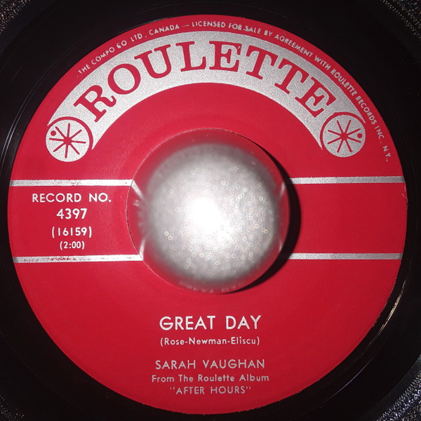 Sarah Vaughan - If Love Is Good To Me (7", Single) (Very Good Plus (VG+)) - Image 2