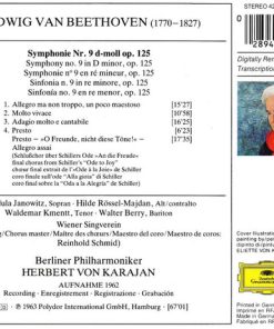 Alternative view of Ludwig van Beethoven – Herbert von Karajan, Berliner Philharmoniker, Gundula Janowitz, Hilde Rössel-Majdan, Waldemar Kmentt, Walter Berry, Wiener Singverein - Symphonie Nr. 9 (CD, Album, RE, RM, RP) (Near Mint (NM or M-))