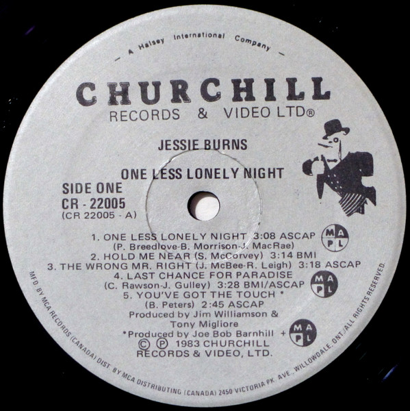 Jessie Burns - One Less Lonely Night (LP) (Mint (M)) - Image 3