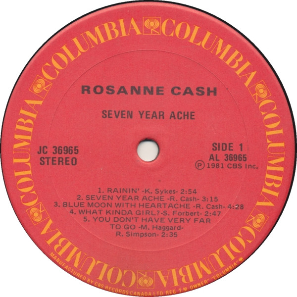 Rosanne Cash - Seven Year Ache (LP, Album) (Mint (M)) - Image 3