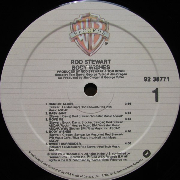 Rod Stewart - Body Wishes (LP, Album) (Mint (M)) - Image 3