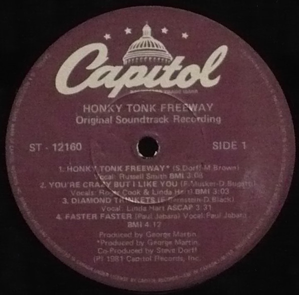 Various - Honky Tonk Freeway (The Original Motion Picture Soundtrack) (LP) (Mint (M)) - Image 3