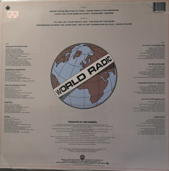 Leo Sayer - World Radio (LP, Album) (Mint (M)) - Image 2