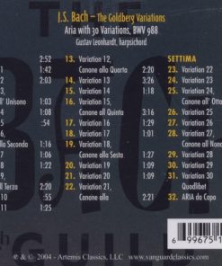 Alternative view of Johann Sebastian Bach - The Goldberg Vatiations  (Aria With 30 Variations Bwv 988) (CD) (Near Mint (NM or M-))