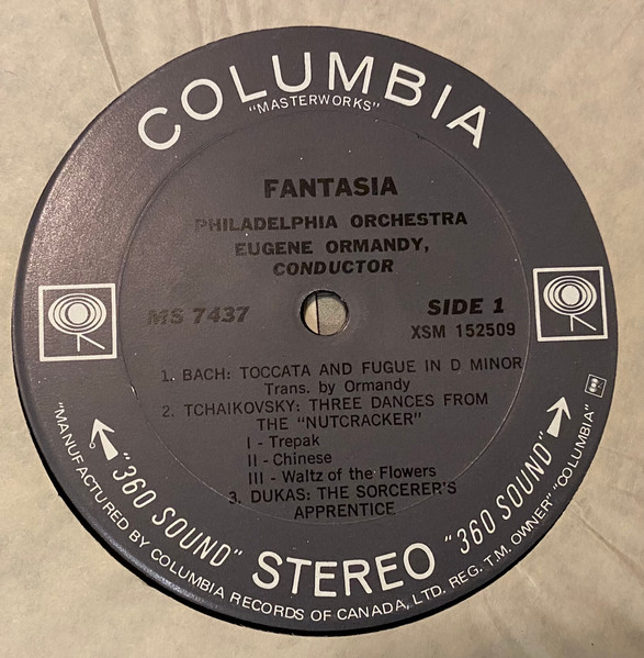 Eugene Ormandy, The Philadelphia Orchestra - Favorite Selections From Fantasia (LP, Comp) (Mint (M)) - Image 3