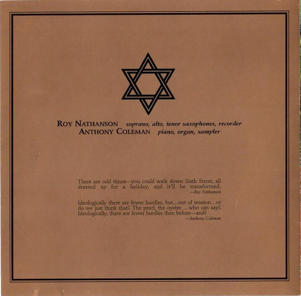 Roy Nathanson & Anthony Coleman - I Could've Been A Drum (CD, Album) (Near Mint (NM or M-)) - Image 5