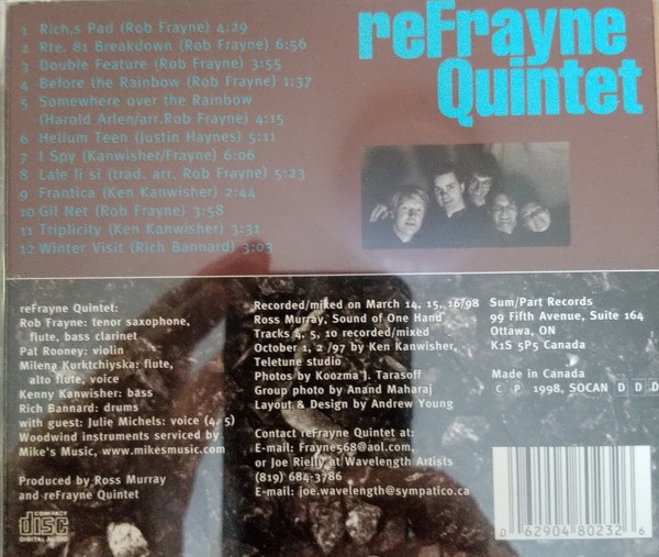 reFrayne Quintet - Route 81 Breakdown (CD) (Near Mint (NM or M-)) - Image 2