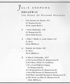 Alternative view of Julie Andrews - Broadway • The Music Of Richard Rodgers (CD, Album, Club) (Near Mint (NM or M-))