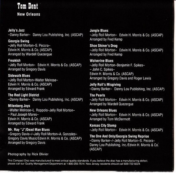 The Dirty Dozen Brass Band - Plays Jelly Roll Morton (CD, Album) (Near Mint (NM or M-)) - Image 4
