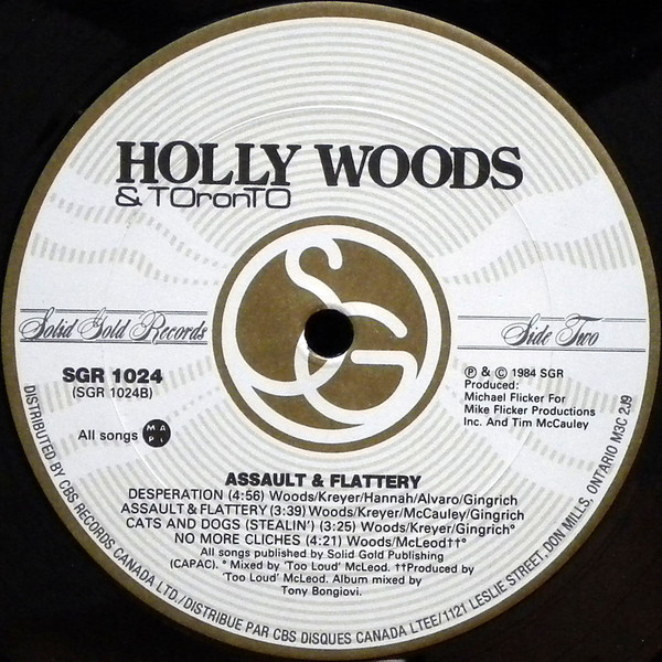 Holly Woods & Toronto (4) - Assault & Flattery (LP, Album) (Mint (M)) - Image 4