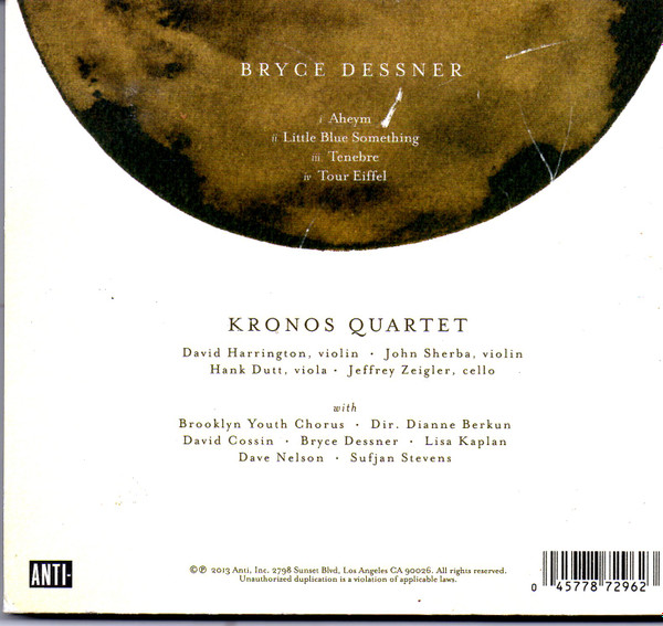 Kronos Quartet Plays Music By Bryce Dessner - Aheym (CD, Album) (Near Mint (NM or M-)) - Image 2