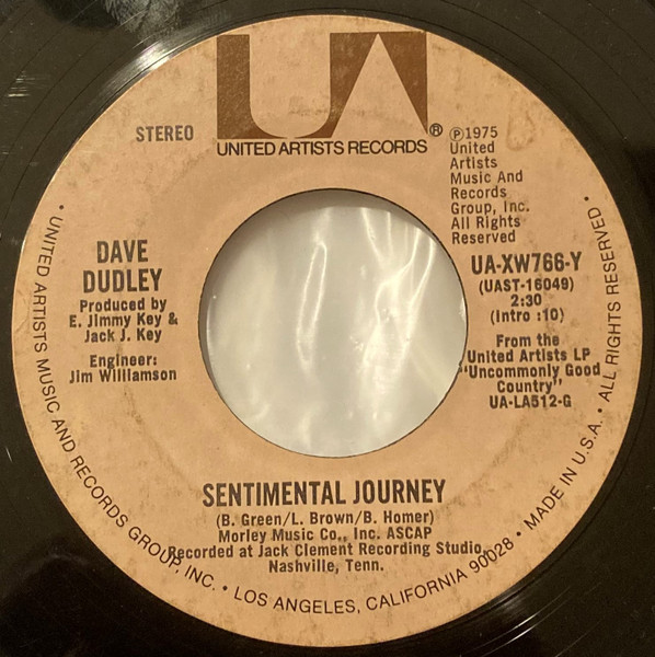 Dave Dudley - Sentimental Journey / The Night You Broke The News (7", Ter) (Very Good Plus (VG+))