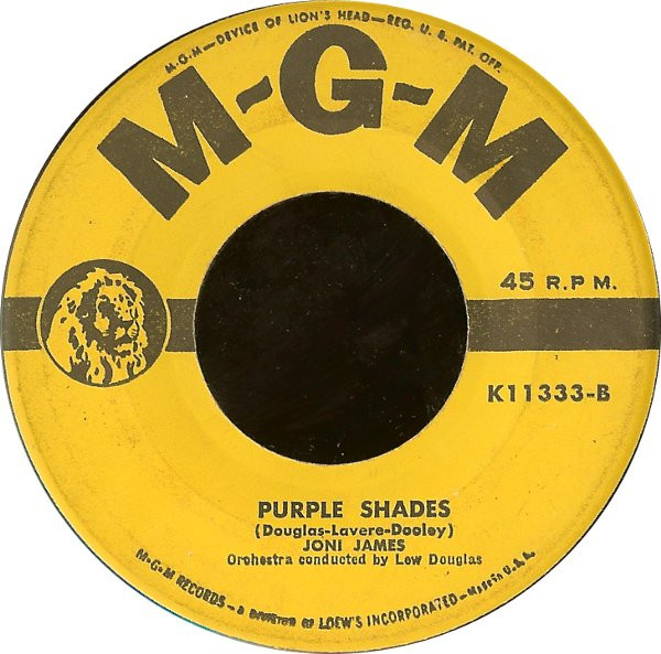 Joni James - Why Don't You Believe Me / Purple Shades (7") (Very Good (VG)) - Image 2