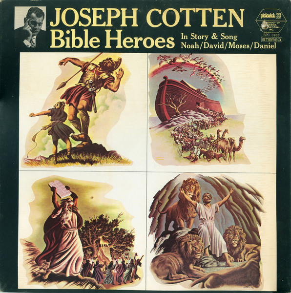 Joseph Cotten - Bible Heroes In Story And Song (LP) (Mint (M))