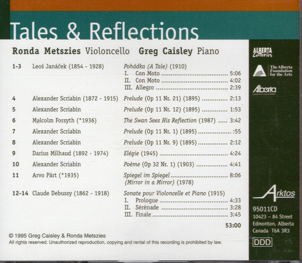Ronda Metszies, Greg Caisley - Tales And Reflections (CD, Album) (Near Mint (NM or M-)) - Image 2