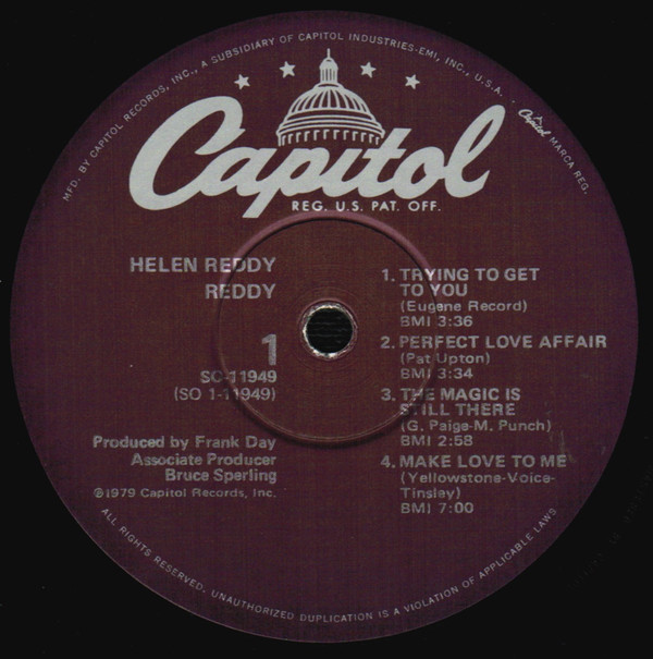 Helen Reddy - Reddy (LP, Album, Win) (Mint (M)) - Image 3