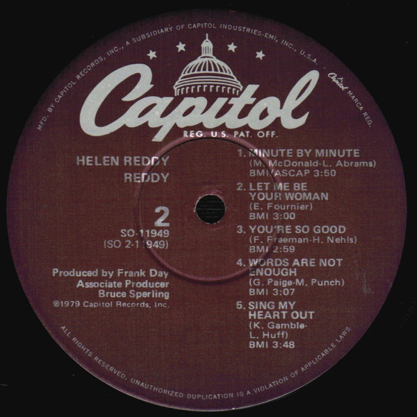 Helen Reddy - Reddy (LP, Album, Win) (Mint (M)) - Image 4