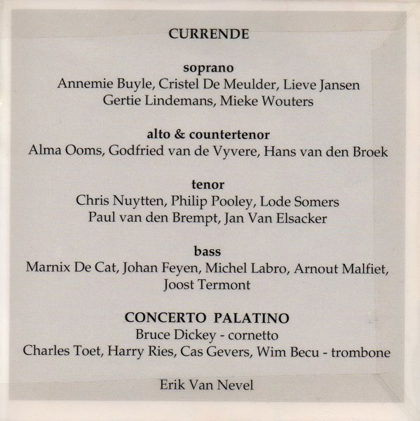 Giaches De Wert - Currende, Concerto Palatino, Erik Van Nevel - Musica Religiosa (CD) (Near Mint (NM or M-)) - Image 4