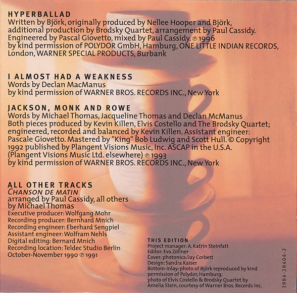 Brodsky Quartet Featuring Björk & Elvis Costello - Best Of Brodsky Quartet (CD, Comp) (Near Mint (NM or M-)) - Image 5
