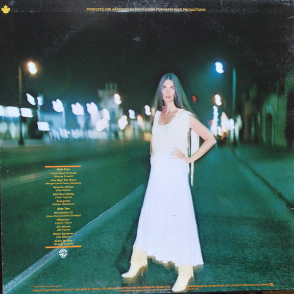 Emmylou Harris - Evangeline (LP, Album) (Mint (M)) - Image 2