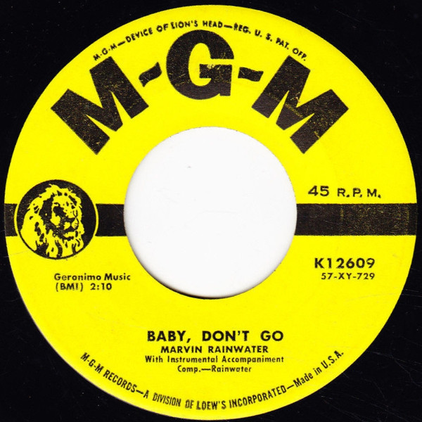Marvin Rainwater - Whole Lotta Woman / Baby, Don't Go (7", Single) (Near Mint (NM or M-)) - Image 2
