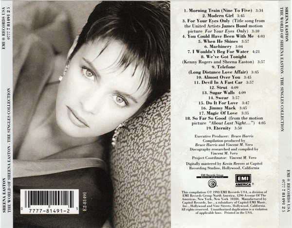 Sheena Easton - The World Of Sheena Easton - The Singles Collection (CD, Comp) (Near Mint (NM or M-)) - Image 2