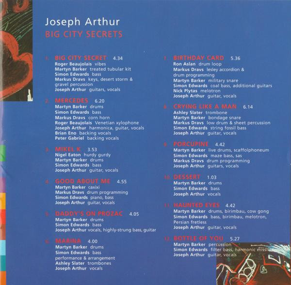 Joseph Arthur - Big City Secrets (CD, Album) (Near Mint (NM or M-)) - Image 3