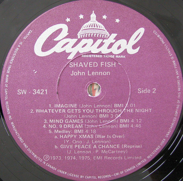 John Lennon / The Plastic Ono Band - Shaved Fish (LP, Comp, RE, Pur) (Mint (M)) - Image 4