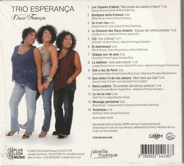 Trio Esperança - Doce França (CD, Album) (Mint (M)) - Image 2