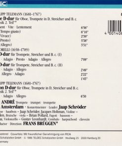 Alternative view of Georg Philipp Telemann, Giuseppe Torelli, Maurice André, Concerto Amsterdam, Frans Brüggen - Trompetenkonzerte = Trumpet Concertos = Concertos Pour Trompette (CD, Album) (Near Mint (NM or M-))