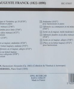 Alternative view of César Franck, Joris Verdin, Jos van Immerseel - Oeuvres Pour Harmonium (CD) (Near Mint (NM or M-))