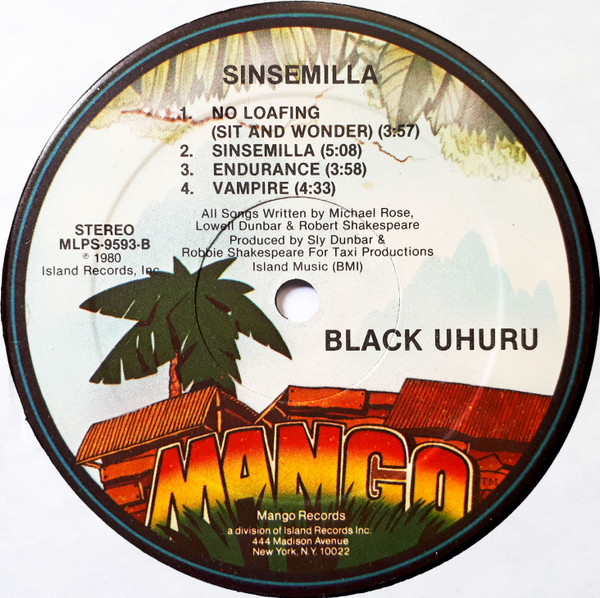 Black Uhuru - Sinsemilla (LP, Album, Kee) (Mint (M)) - Image 4