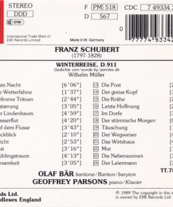 Alternative view of Franz Schubert, Olaf Bär, Geoffrey Parsons (2) - Winterreise (CD) (Near Mint (NM or M-))