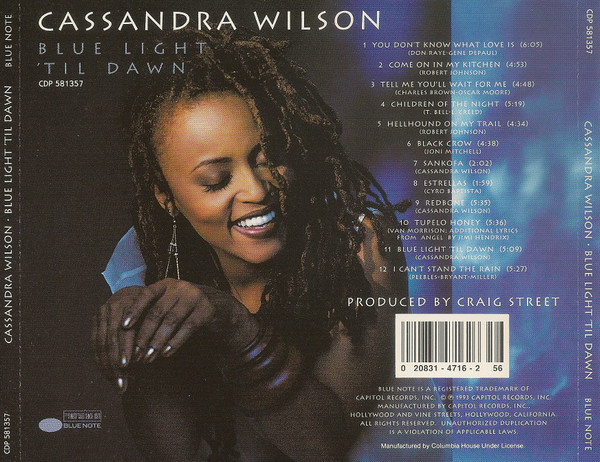Cassandra Wilson - Blue Light 'Til Dawn (CD, Album, Club) (Near Mint (NM or M-)) - Image 3